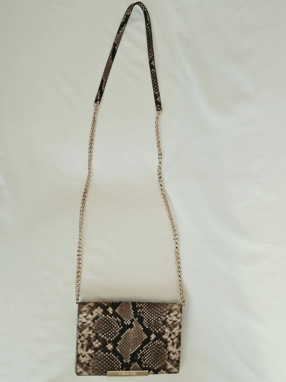 Michael Kors Flap Chain Crossbody Bag in Embossed Python Leather